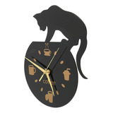 Reloj De Oficina Para Pared, Cocina, Café, Gato, Efecto 3d,