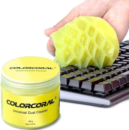 Gel Limpiador Teclado Color Coral Slime Pc Oficina Hogar 