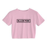 Crop Top Rosa Black Pink Kpop Aesthetic Tumblr Remera Corta