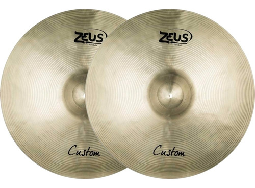 Prato Para Bateria Zeus Custom Hi-hat Chimbal 14 B20 + Nfe