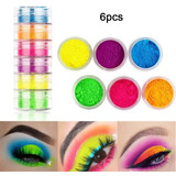 Kit C/72 Sombras Maquiagem Neon Unha Fluorescente Atacado 