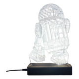 Lámpara Acrílico Led Star Wars R2d2 Regalo Rgb 220v