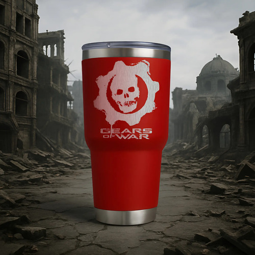 Gears Of War Termo Premium 30 Oz Acero Inoxidable