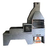 Trio Churrasqueira 75cm +forno E Fgão A Lenha Pré Moldado