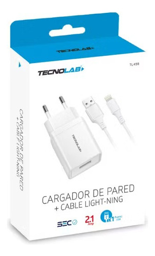 Tecnolab Cargador De Pared Compatible iPhone