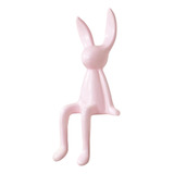 Figura De Conejo Sentado De Cerámica, Decoración De