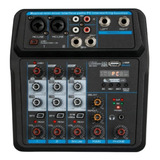 4ch Mini Audio Mixer Bluetooth Usb Dj Sound Mixing Console 