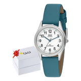 Reloj Dama Q&q De Pulso Números Extensible Azul Pequeño Qq 