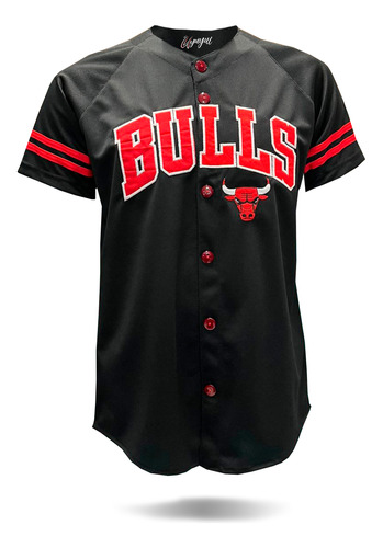 Jersey Casaca Beisbol Chicago Bulls Bordada Baseball 