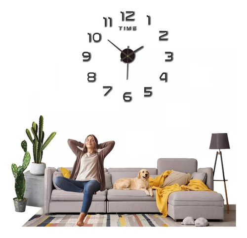 Reloj De Pared Digital 3d Grande Con Estilo Moderno Diy 