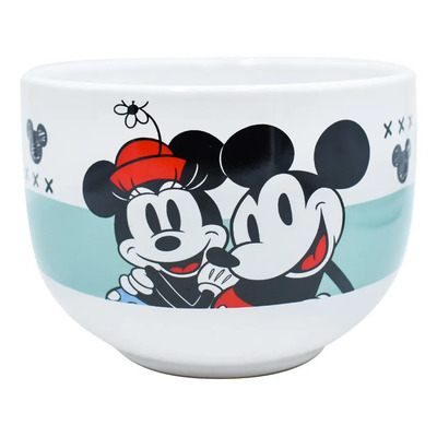 Taza Café Té Disney Mickey Minnie Ceramica Grande Jumbo 820m Blanco