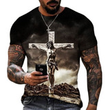 Dios Religión Cristo Jesús Cruz Camisetas Con Estampado 3d