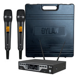 Kit Microfone Sem Fio Uhf Dylan D-8000 S Cor Preto Nf