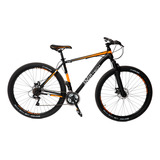 Bicicleta Mtb Overtech R29 Acero 21v Freno A Disco Pp Color Negro/naranja/blanco Tamaño Del Cuadro M