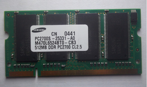  Memoria Ddr1 Laptop 512 Mb/333 Mhz. Pc2700s Varias Marcas
