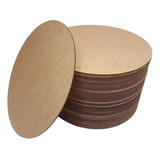 Kit 5 Bolachas 40x40cm Mdf Cru 6mm Circulo 