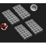 Pack 4 Moldes Chocolate Molde Chocolate Policarbona Diamante Color Transparente