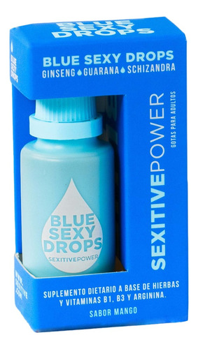 Suplemento Sexual Concentrado Masculino Blue Sexy Drops Sabor Mango