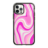 Funda Para iPhone 12/ iPhone 12 Pro Rosa Swirls Plastico-02