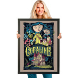 Quadro Emoldurado Poste Coraline Terror Suspense Classico A1