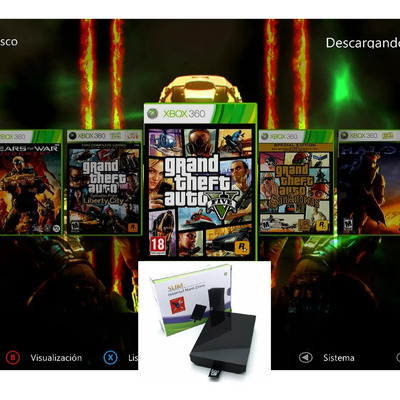 Disco Duro Para Xbox360 Con 230 Titulos Rgh Negro