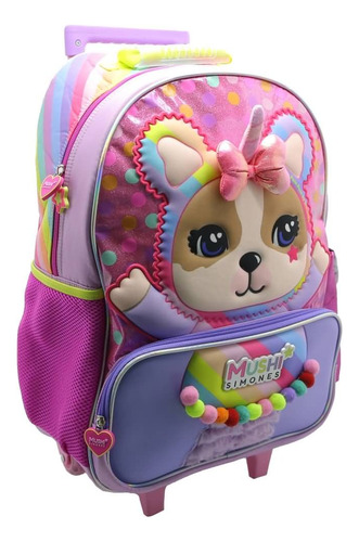 Mochila Con Carro Simones 18 Pul Mushi Sofía Unicornio Si903