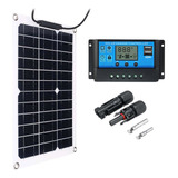 Cargador De Batería Para Paneles Solares, Kit Portátil De 30