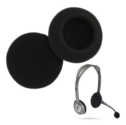 Almofada Espuma Headset Fone Ouvido Compatível Logitech H110