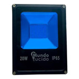 Reflector Led 20w 110v Luz Azul 10 Pzas