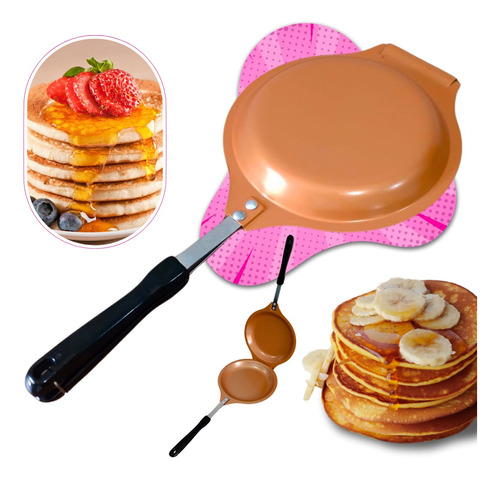 Pancake Maker Panela Panqueca Antiaderente Manual Não Gruda