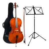 Kit Violoncelo Al 1210 4/4 Alan + Estante Para Partitura S2