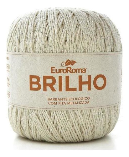 Novelo Euroroma Brilho Ouro 4/6 - 400g - 406 M / Branco