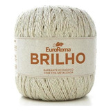 Novelo Euroroma Brilho Ouro 4/6 - 400g - 406 M / Branco