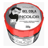 Gel Cola Modelador Incolor Tróia Hair 300g Extra Fixação