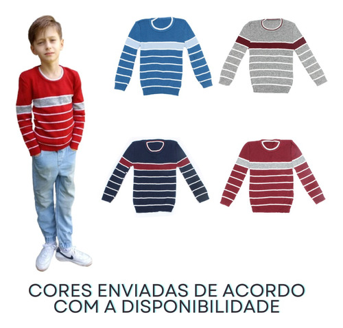 Kit Lote 3 Blusinhas Masculino Frio Revenda Crianças