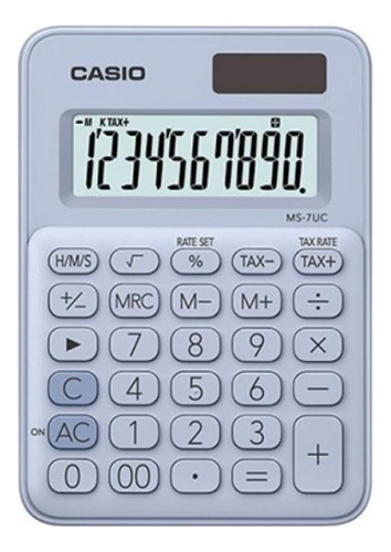 Calculadora De Mesa Casio Mini 10 Dígitos, Ms-7uc-lb