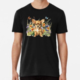 Remera Cachorro Chihuahua Con Flores De Primavera Algodon Pr