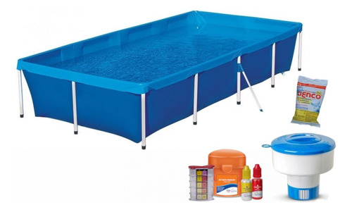 Piscina Armação 3000l +avaliador Ph/cloro +flutuador + Cloro