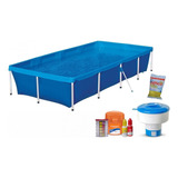 Piscina Armação 3000l +avaliador Ph/cloro +flutuador + Cloro