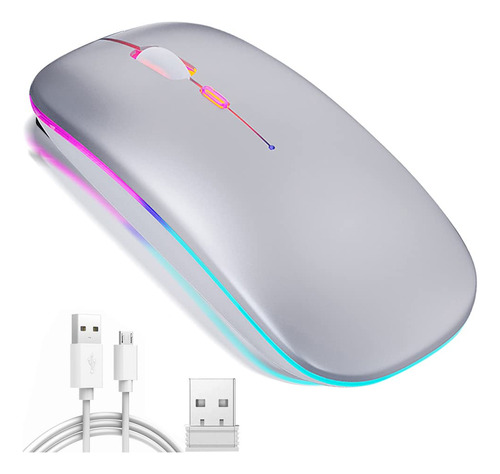 Uplayteck Mouse Bluetooth Inalámbrico, Led Ratón Bluetooth (