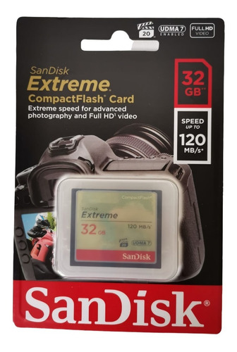 Tarjeta Memoria Camara Sandisk Extreme Compactflash 32gb