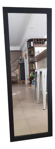 Espejo 128x45 Cm Negro Para Pared Marco Madera Duradero Ideal Decorativo Moderno Rectangular Cuerpo Entero Para Baño Cocina Living Dormitorio Galeria Estilo Clasico Minimalista Pintados A Mano