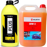 Kit Cera Automotiva Carnaúba Plus 3l Shampoo Com Cera Wurth