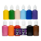 Set/pack Pintura Acrílica Para Aerógrafo Cio 12 Colores 30ml