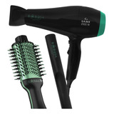 Kit Prancha Secador E Escova De Cabelo Babosa 127v