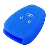 Funda Silicon Llave De Jeep 3 Botones En Azul