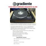 Catálogo / Folder: Toca Disco Gradiente Garrard Sl-95b #novo
