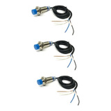 3x Sensor Indutivo 12mm M12 Pnp Na Nf 4 Fios Cy