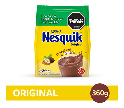 Cacao En Polvo Fortificado Nesquik Nestlé Original 360g