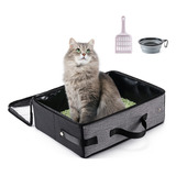 Caja De Arena Portátil Para Gatos, Caja De Arena Plegable Pa